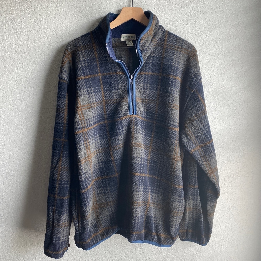 Izod Blue/Grey Vintage Patterned Fleece - Used